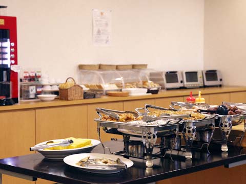 Breakfast buffet with a wide variety of menus